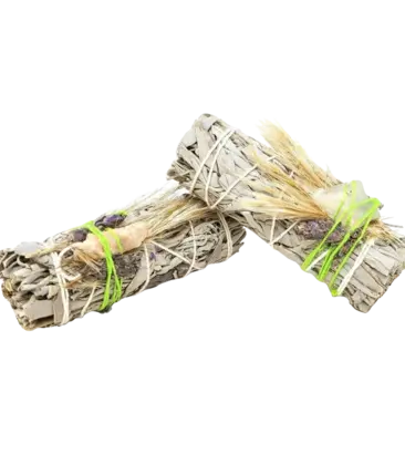 Smudge White Sage w/ Stone 4" Citrine 5.99
