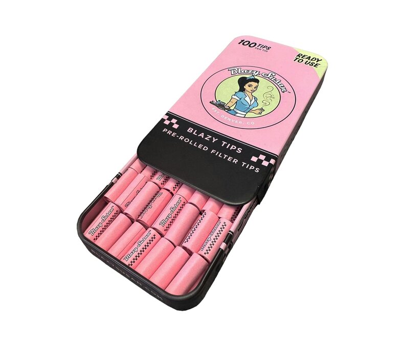 Blazy Susan Pre Rolled Tips 100pk Tin 9.99 - 12ct Display