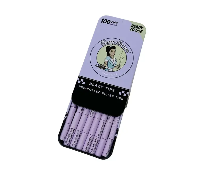 Blazy Susan Pre Rolled Tips 100pk Tin 9.99 - 12ct Display