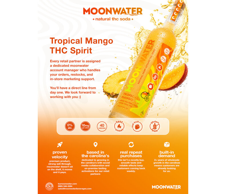 LE Moonwater Spirit 10mg 750ml 49.99 - Tropical Mango