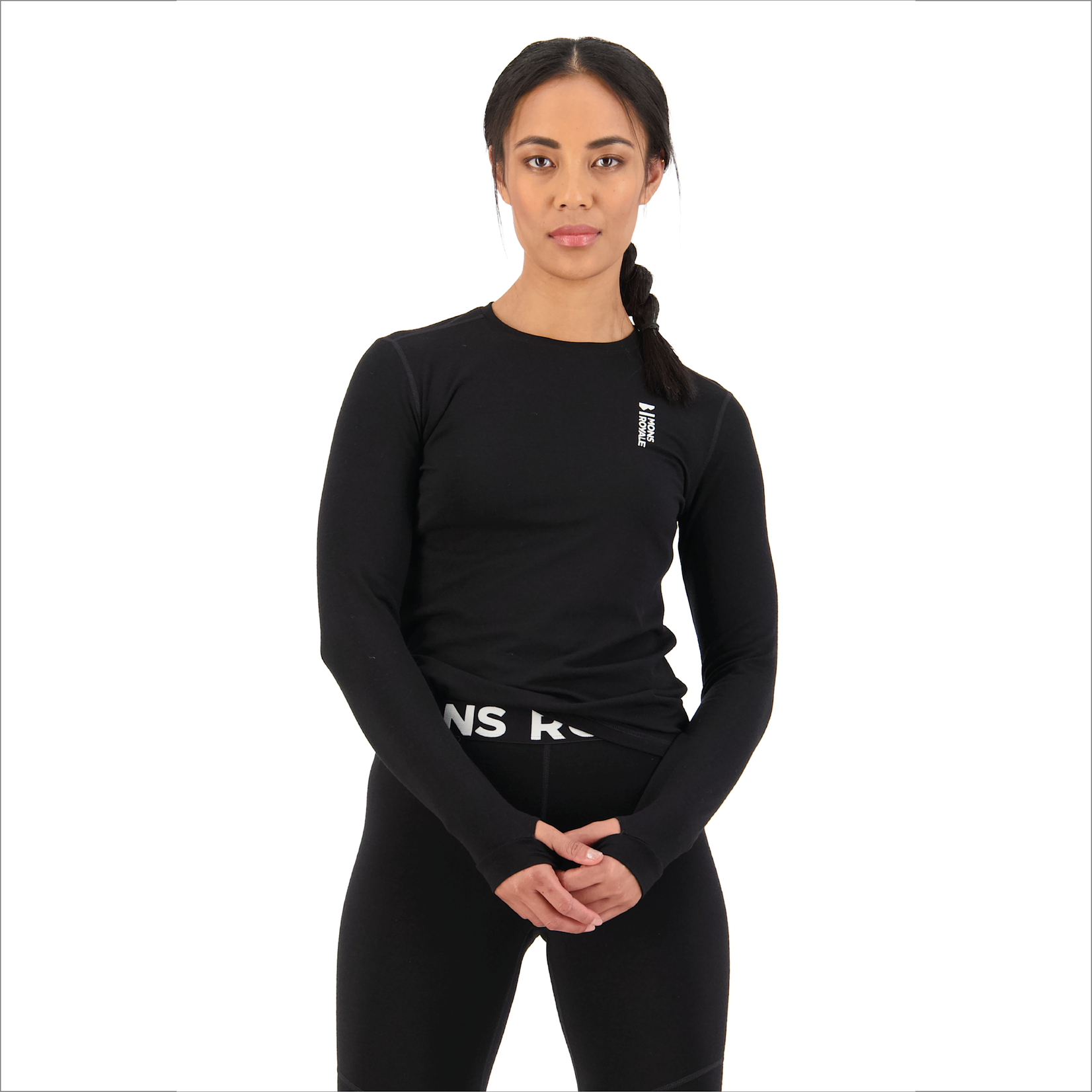 Mons Royale Mons Royale Cascade Merino Flex 200 LS Black  ws