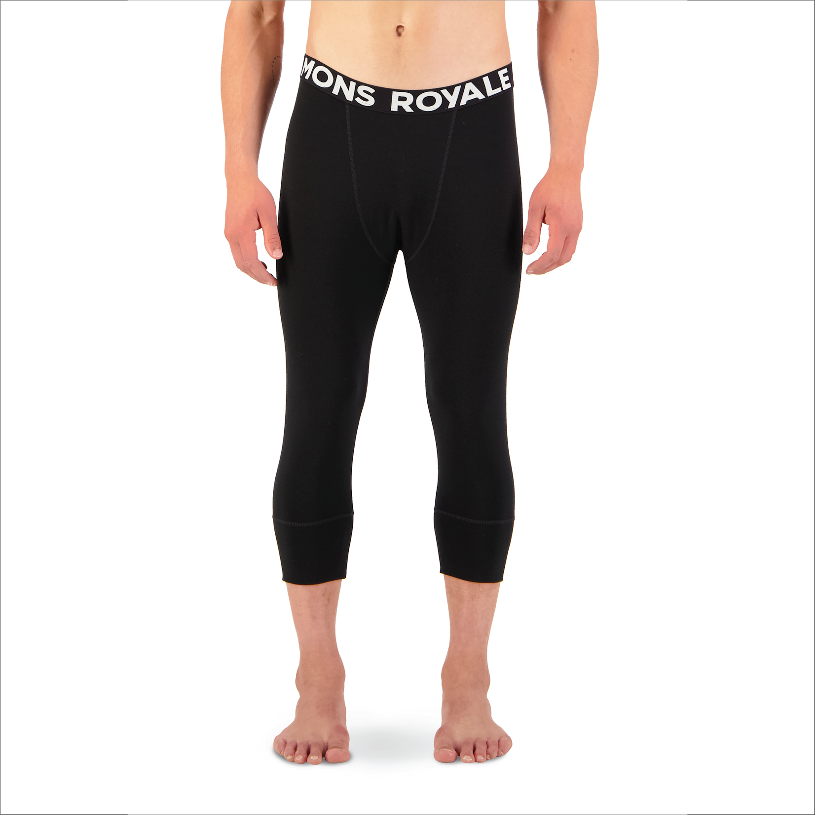 Mons Royale Mons Royale Cascade Merino Flex 200 3/4 Legging Black