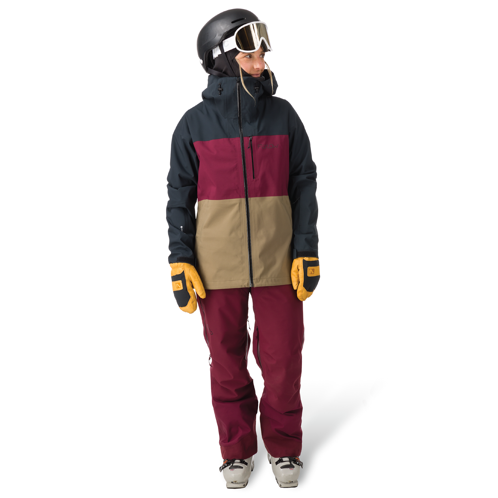 Flylow Flylow Lucy Jacket Black/Ruby/Capers