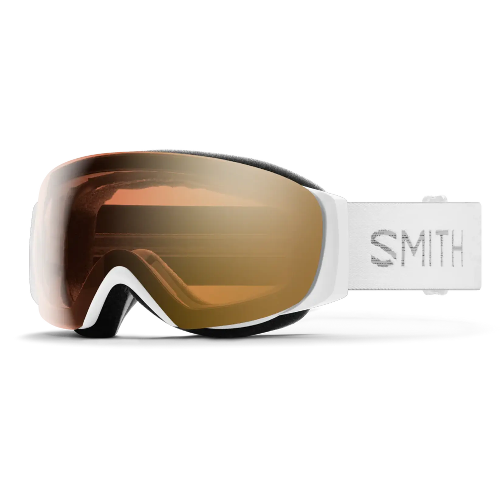 Smith Optics Smith I/O Mag S White Chunky Knit ChromaPop Pro Photochromic Gold Mirrorw/ChromaPop Storm Blue Sensor Mirror