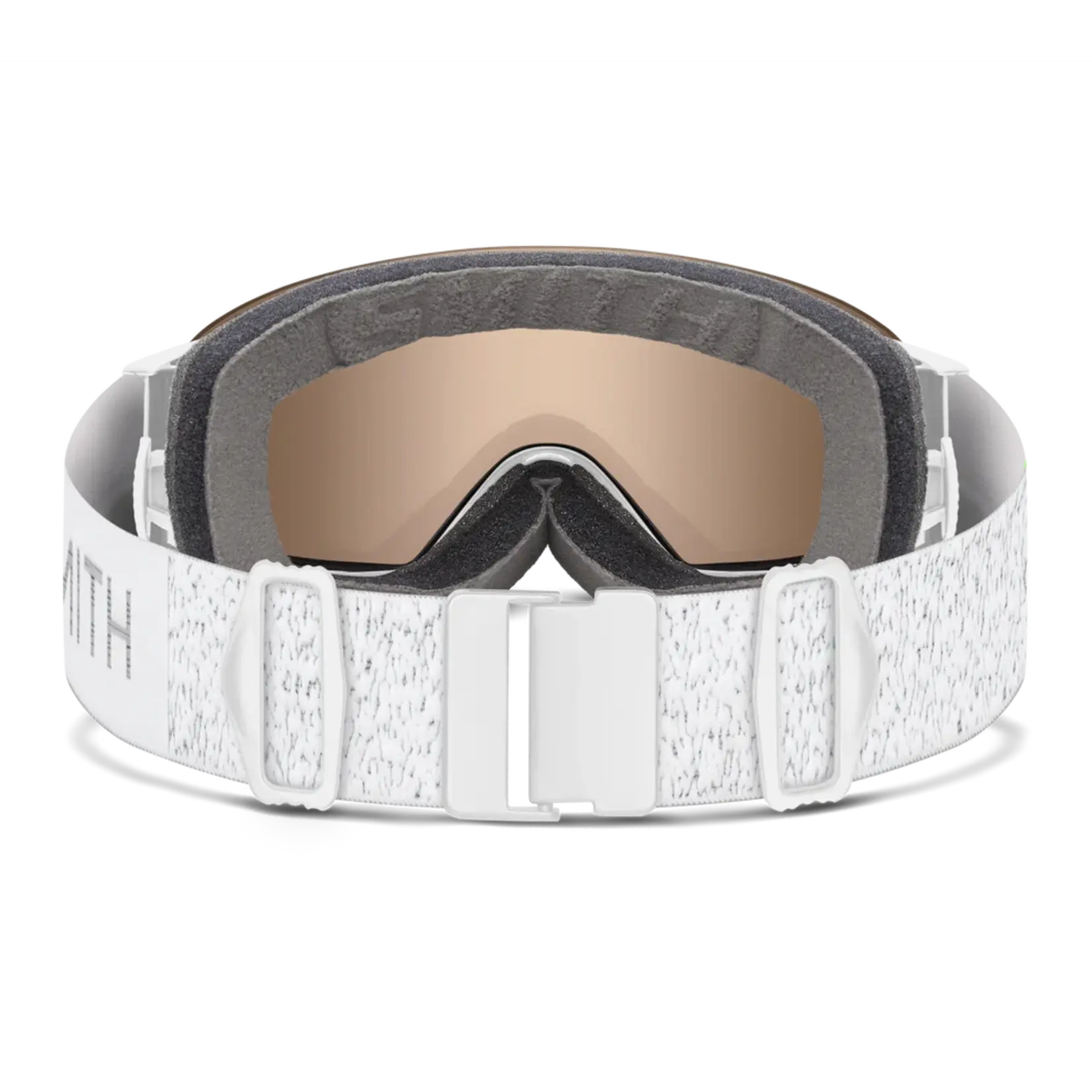 Smith Optics Smith I/O Mag S White Chunky Knit ChromaPop Pro Photochromic Gold Mirrorw/ChromaPop Storm Blue Sensor Mirror