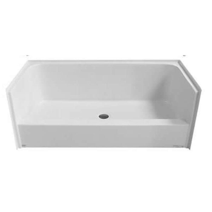 Aquatic B542817W 54 x 28 Shower Base WHt  (Requires 2 in Shower Drain)