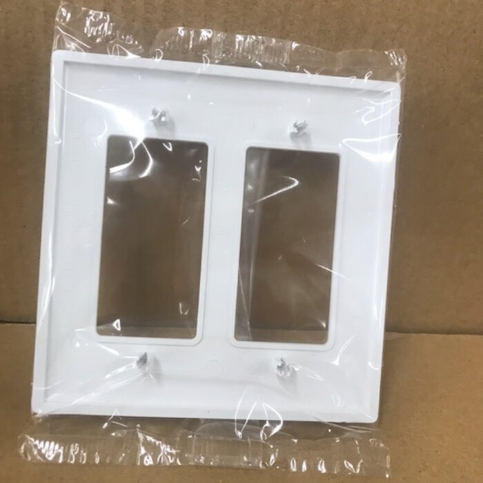 59201051 \ DECORATOR PLATE SNAPON DOUBLE DEVICE WHITE Legrand