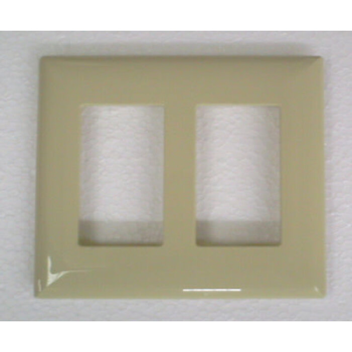 59201056 \ DECORATOR  PLATE DOUBLE SNAP-ON IVORY Legrand