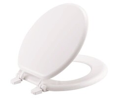202034 \ TOILET SEAT WHITE WOOD