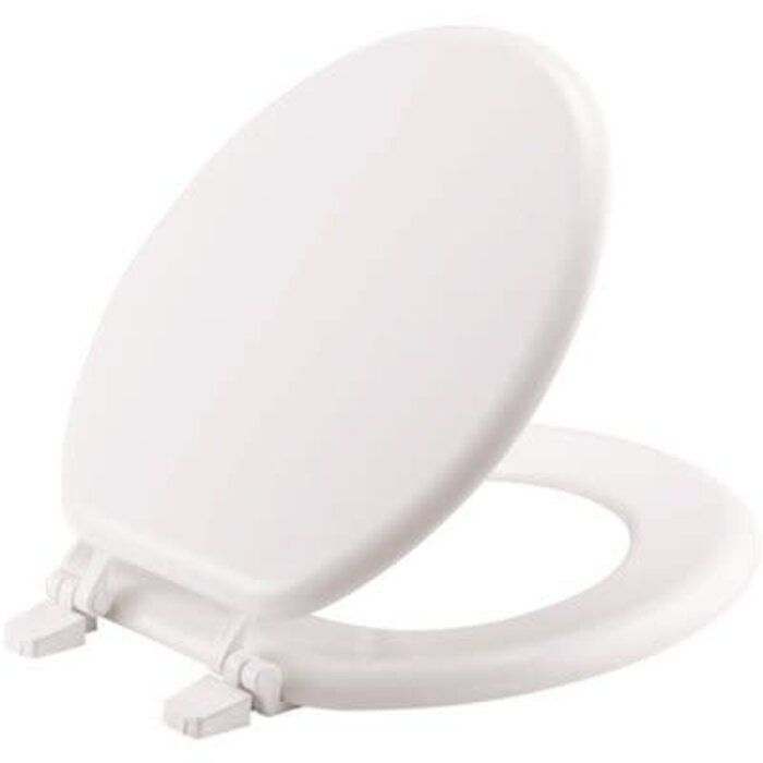 202034 \ TOILET SEAT WHITE WOOD