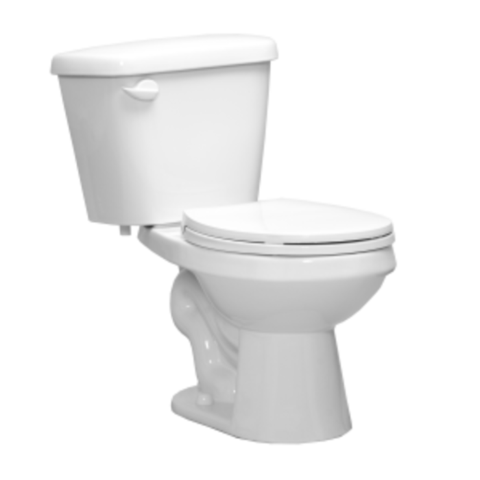 B822WSETC \ WESTERN POTTERY TOILET KIT ROUND BOWL SET, WHITE