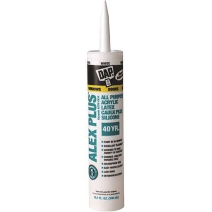 8880 441047 /  White Acrylic Latex Caulk + Silicone