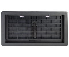 500 \ FOUNDATION VENT W/DAMPER SCREEN BLK