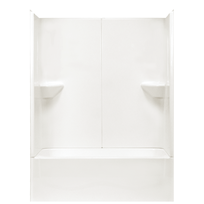 Clarion Bathware FTCZW Tub/Wall Acrylx 3Pc Center WH 5428 E-Z Pin