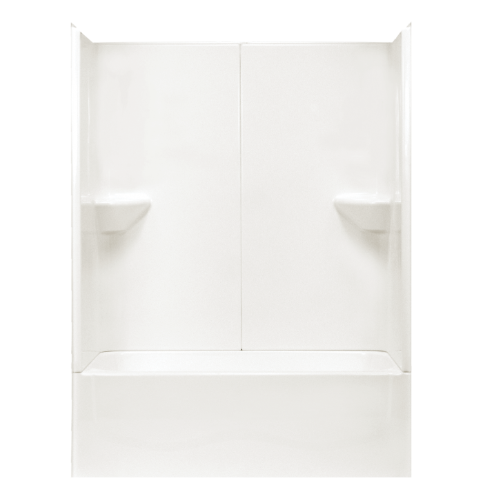 Clarion Bathware FTCZW Tub/Wall Acrylx 3Pc Center WH 5428 E-Z Pin
