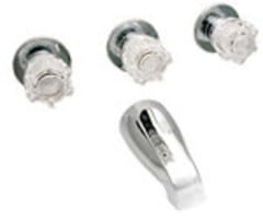 536603 \ FAUCET TUB SHOWER DIVERTER 8'' BRASS 3VALVE