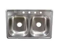 25162\ SINK SS DBL 33''x19'' 8''D 22GA N/S