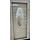 6-PANEL STEEL COMBINATION DOOR  34X76LH WITH OVAL WINDOW & ALL VIEW WHITE STORM DOOR