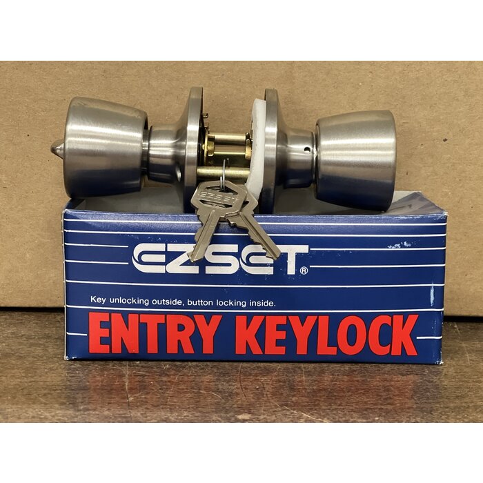 404048 \ Kwikset Entry Lock Stainless Steel with Adjustable bolt