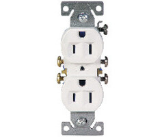 5953202 \ RECEPTACLE DUPLEX IVORY 15A
