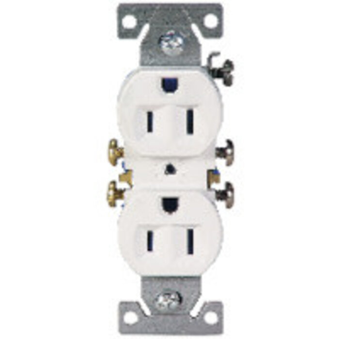 5953202 \ RECEPTACLE DUPLEX IVORY 15A