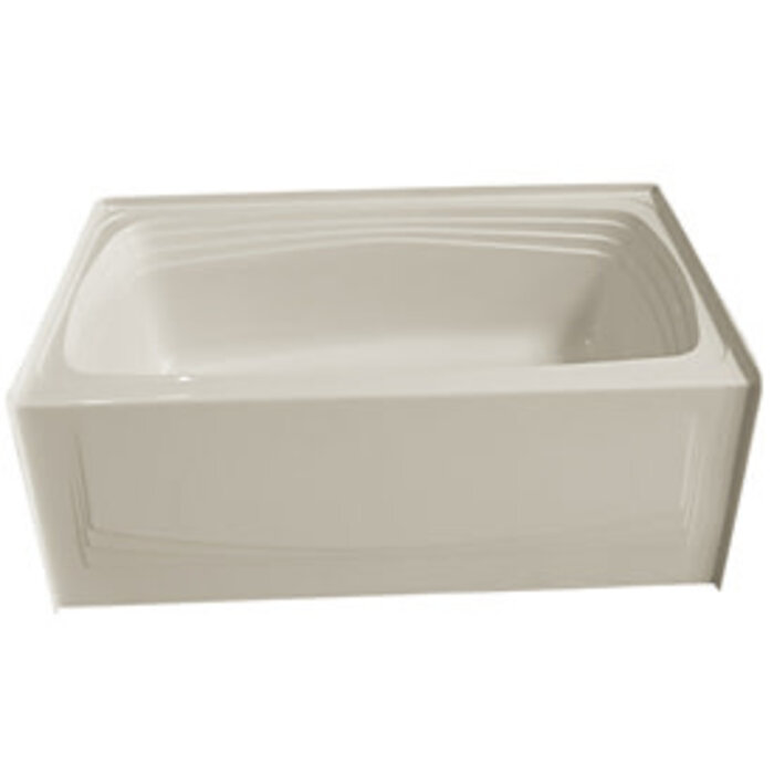 Watershed Tub Fiberglass 54x27x15 RH Drain Almond
