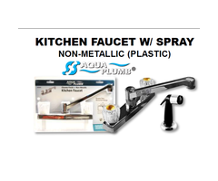 Waterways 242005 Faucet Kitchen 2 Handle, Spray Plastic