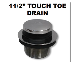 Eastman 53878 \ DRAIN TUB TIP TOE CHROME STRAINER with nut