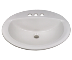5306 \ *Sink 17x20 WH Porcelain w/Ovflow