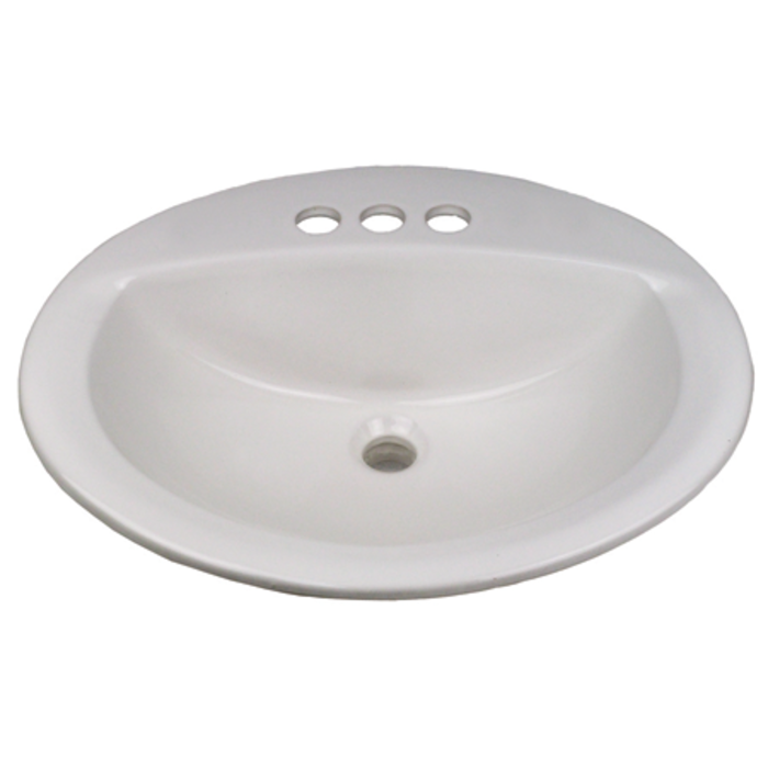5306 \ *SINK 17X20  WH PORCELAIN W/OVERFLOW