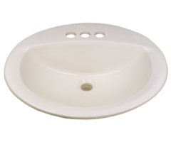 5307 Sink 17x20 Porcelain Bone