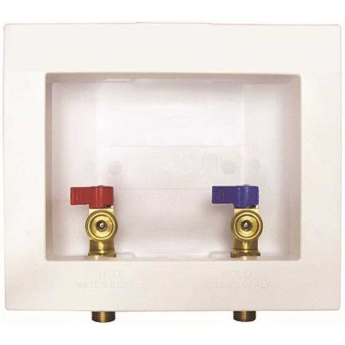 805 \ Washer Outlet Box w/ Quarter turn Valves