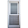 6-PANEL STEEL COMBINATION DOOR  34X76RH WITH 9LITE &MINI-BLIND  WINDOW & SELF-STORING WHITE STORM DOOR