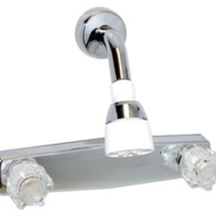 YJ59 \ FAUCET SHOWER VALVE 8'' EMPIRE WITH SHOWER HEAD, ARM, FLANGE