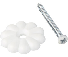 Evco WRS250WS / Rosettes & Screws (Box of 250)