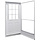 6-PANEL STEEL COMBINATION DOOR  34X76RH WITH 9LITE WINDOW & SELF-STORING WHITE STORM DOOR