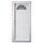 6-PANEL STEEL COMBINATION DOOR  38X76RH WITH SUNBURST WINDOW & ALL VIEW WHITE STORM DOOR