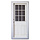 6-PANEL STEEL COMBINATION DOOR  34X76RH WITH 9LITE WINDOW & ALL VIEW WHITE STORM DOOR