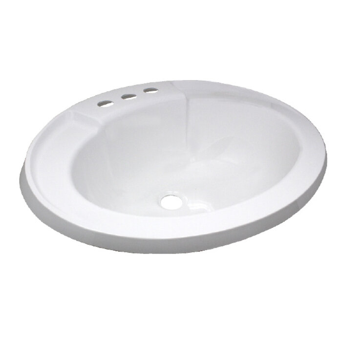 5316370W \ *Sink 17X20 PLASTIC OVAL Wh [a]