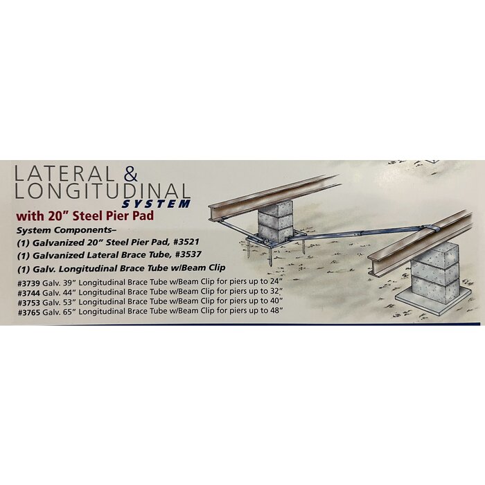 Minute Man Products 3521 \ MM Galv Pier Pad 16 in Pins LLBS