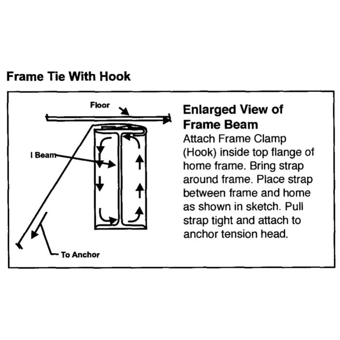 481112 \ Frame Tie Hook end W/12' Strap