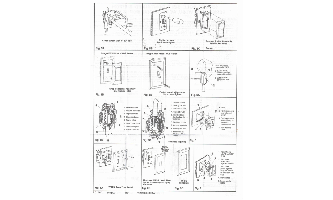 Wirecon 59201031 \ SC Switch 2Pc WH Side Snap Wirecon