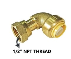 Flowbite 500128 \ FLOWBITE 1/2 X 1/2 SWIVEL ELBOW