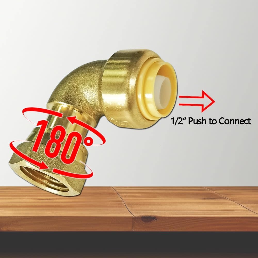Flowbite 500128 \ Flowbite Elbow 1/2 push x 1/2 Swivel FIP