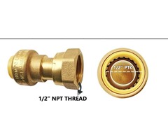 Flowbite 500129 \ FLOWBITE 1/2 X 1/2 SWIVEL STRAIGHT ADAPTER