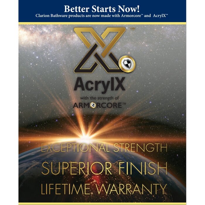 FTRZW \ TUB/WALL ACRYLX ARMORCORE 3PC RH WH 5428 EZ