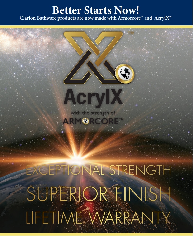 SP5435 AcrylX Showerstall base Clarion 54x35x7 high