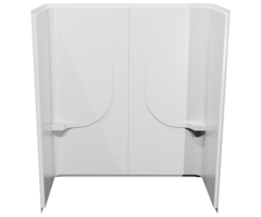 Aquatic WALL54W \ SURROUND 2pc FIBERGLASS 54 x 27 x57 WH