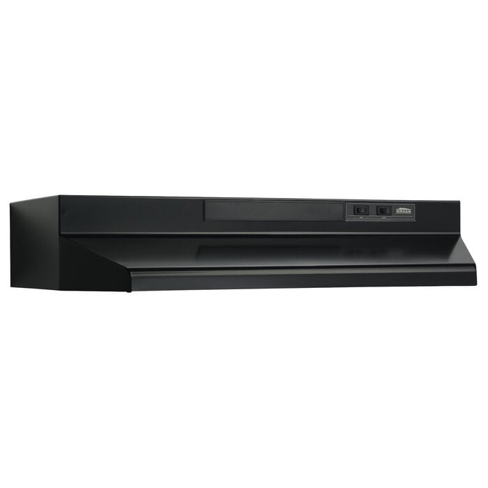Broan F403023 \ *RANGE HOOD 30'' BROAN BLACK 3 IN 1 VENTLESS/BACK/TOP