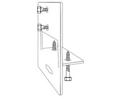 2902  /  Side Wall Bracket Kit  uplift (with lag bolts) use with 2907 strap (2/bag)